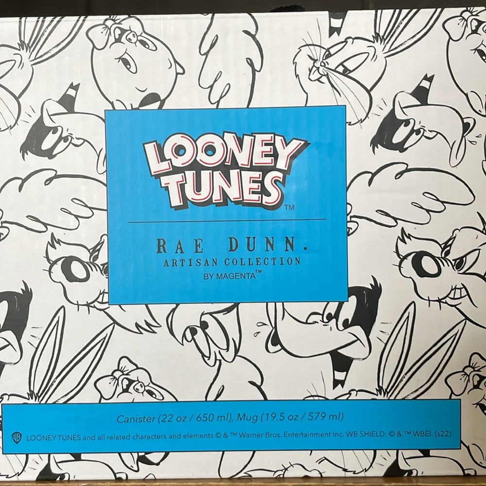 Rae Dunn Looney Tunes TWEETY BIRD Mug and Canister Set I TAUT I TAW A PUTTY TAT - Picture 5 of 5
